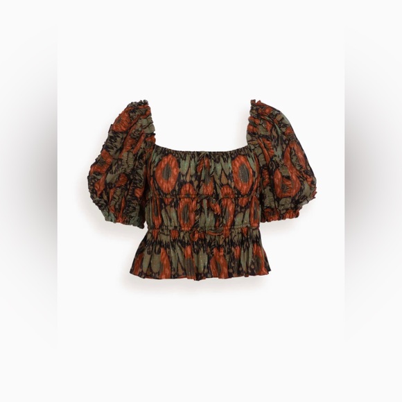 Ulla Johnson Medha Top in Nocturne Puff Sleeves Size 10 BNWT Orig Price $375 - Picture 7 of 7